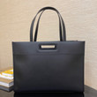 Fendi Large Logo Shopping Bag Top Handles Leather In Black