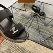 Louis Vuitton Black Canvas And Leather Back Strap Sandals