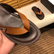 Gucci Men's Thong Sandals In Brown