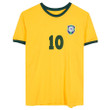 Pelé 10 Brazil In Loving Memory Portrait Graphic Yellow Jersey