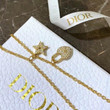 Dior Double Chain Necklace Gold-Finish Metal Icons