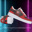 SF 49er Logo And Stripes Air Force 1 Shoes Sneaker
