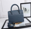 Dior St Honore Tote Bag Grained Calfskin In Deep Blue
