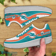 Mia. Dolphin Logo Blue/Orange Air Force 1 Shoes Sneaker