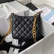 Chanel Hobo Handbag Lambskin Black