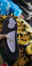 Nike Air Jordan 4 Yellow Black Sneakers Shoes