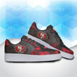 SF 49er Black Red Fire Pattern Air Force 1 Shoes Sneaker