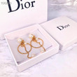 Christian Dior Pearl Tribales Dangle Chain Earrings