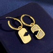 Vanlentino Garavani Gold VLogo Crystal Earrings