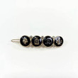 Chanel Black Stone Hair Pin With CC Icons