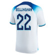 England National Team FIFA World Cup Qatar 2022 Patch Jude Bellingham #22 Home Jersey, Youth
