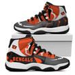 C. Bengal Air Jordan 11 3D Sneaker Shoes In Orange Black