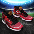 KC Chief Team Air Jordan 11 3D Sneakers Shoes In Red
