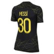 Lionel Messi 30 Paris Saint-Germain Women's 2022/23 Fourth Breathe Stadium Player Jersey - Black