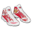KC Chief Personalized Camo Air Jordan 13 Shoes Sneakers - White/Red
