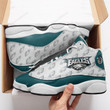 Phi. Eagle Team Logo Patterns Air Jordan 13 Shoes Sneakers - White