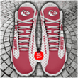 KC Chief Logo On Red/White Custom Name Air Jordan 13 Shoes