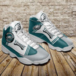 Phi. Eagle Team Sport Air Jordan 13 Shoes Sneakers - White/Teal/Gray