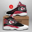 KC Chief Custom Name Red/Black Pattern Air Jordan 13 Shoes