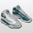 Phi. Eagle Team Air Jordan 13 Shoes Sneakers - White/ Gray