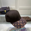 Louis Vuitton LV Embroidered And Monogram Baseball Cap In Brown