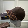 Louis Vuitton LV Embroidered And Monogram Baseball Cap In Brown