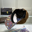 Louis Vuitton LV Embroidered And Lettering Printed Baseball Cap In Brown
