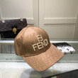 Fendi FF Motif Embroidered Baseball Cap In Brown