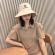 Chanel Small Brim CC Monogram Cotton Bucket Hat In Beige