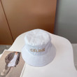 Celine Lettering And Monogram Bucket Hat In White