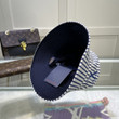 Louis Vuitton Monogram And Stripe Pattern Bucket Hat In Navy/White