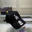 MLB LA Embroidery Baseball Hat In Black