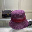Loewe Anagram Bucket Hat In Pink Jacquard