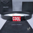 Dsquared2 Cool Pattern Reversible Leather Belt In Black