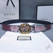 Gucci Reversible GG Leather Belt In Dark Purple