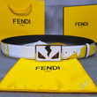Fendi Monster Pattern Reversible Leather Belt In White
