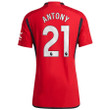 Antony 21 Manchester United 2023-24 Home Men Jersey - Red