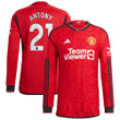 Antony 21 Manchester United 2023-24 Home Men Jersey - Long Sleeve
