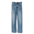 Low Waist Blue Jeans with Full-Length Trouser Legs
