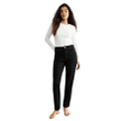 High Waist Black Mom Jeans with Tapered Legs