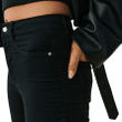 Black Jeans With A Wide Waist And Slim Pants Legs
