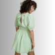 Voluminous Sleeve Mini Dress in Seacrest Green