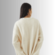Warm White Knitted Jumper with Boxy Fit