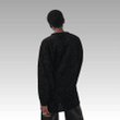 Black Glittery Oversized Knitted Sweater