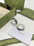 Gucci Ring With Double G In Silver