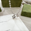 Gucci Boule Necklace Logo And Silver Charm