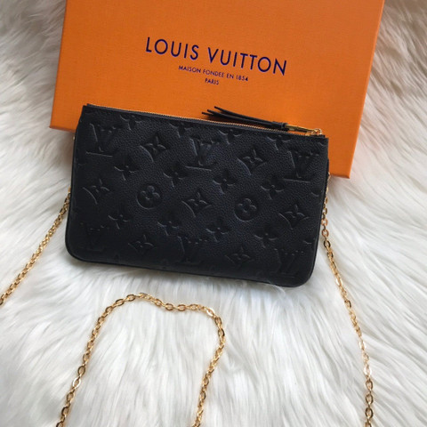 Louis Vuitton Pochette Coussin Chain Bag Embossed Sheepskin In Black -  Praise To Heaven