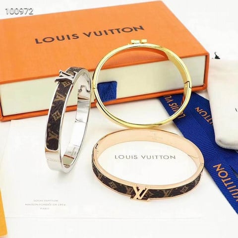 Louis Vuitton LV rose gold metal men bracelet