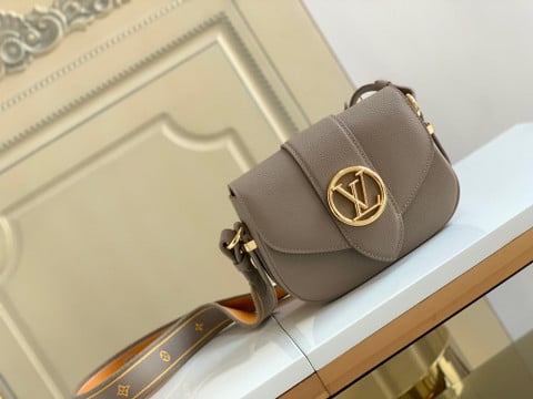 Louis Vuitton, Bags, Louis Vuitton Lv Pont 9 Soft Bag Leather Pm Black