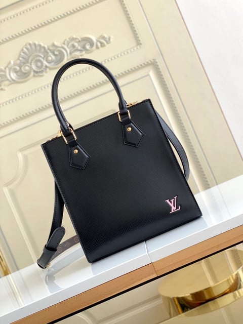 Louis Vuitton Sac Plat BB Bag Epi Grained Leather In Black